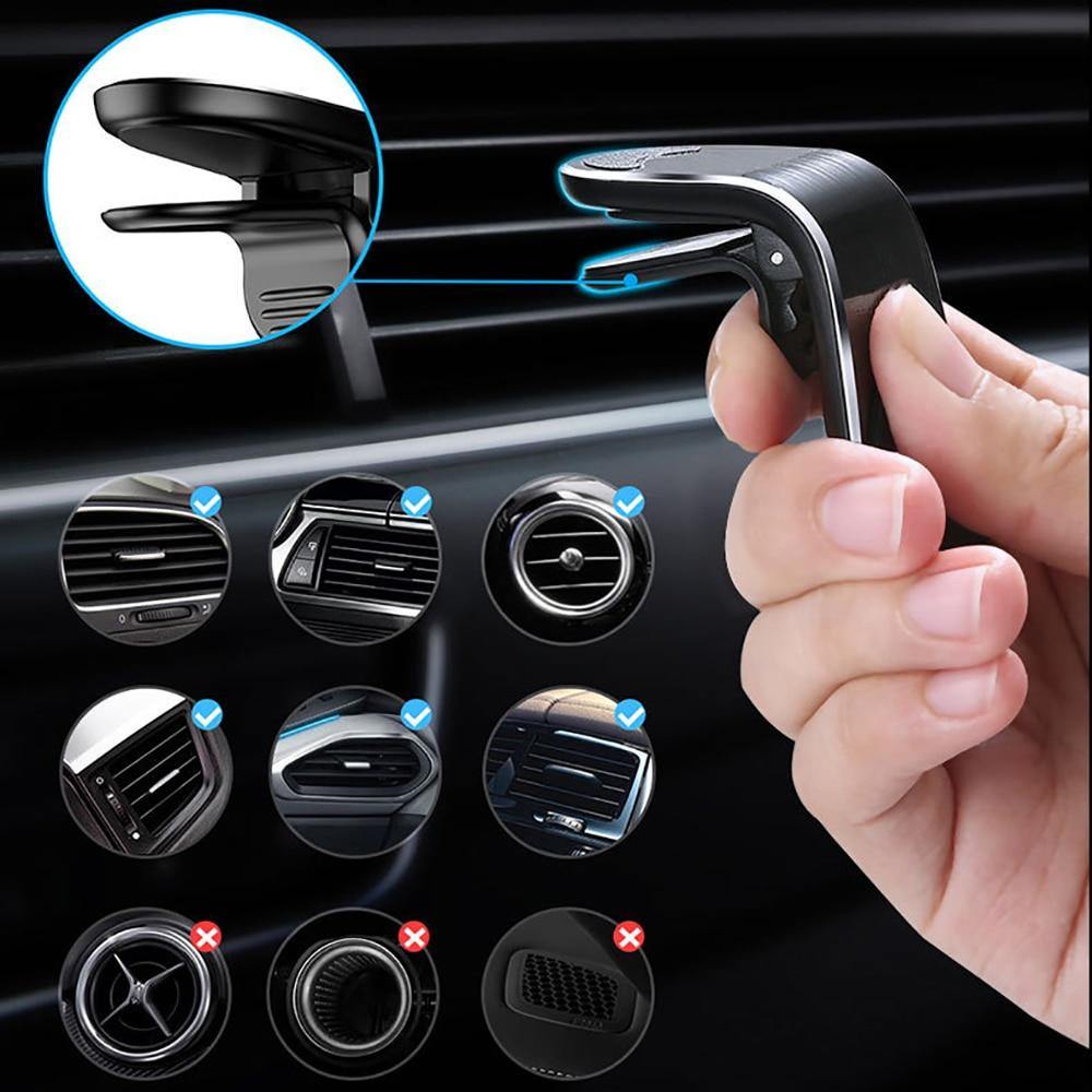 Magnetic Air Vent Clip Car Phone Holder - MaviGadget