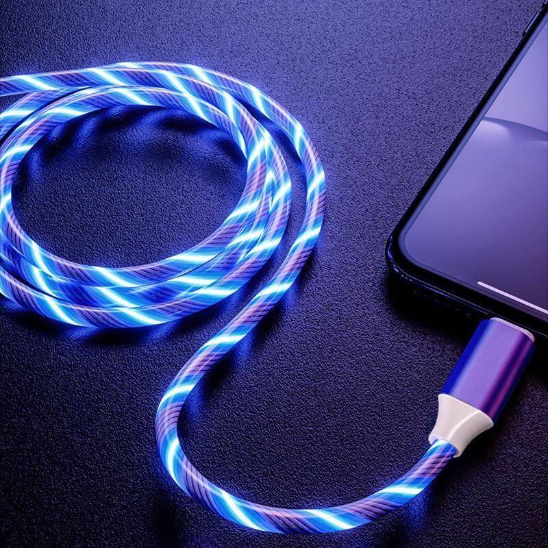 360 Led Color Magnetic Car Charging Cable - MaviGadget