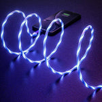 360 Led Color Magnetic Car Charging Cable