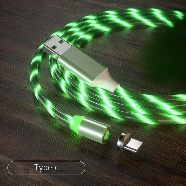 360 Led Color Magnetic Car Charging Cable