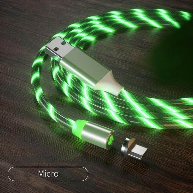 360 Led Color Magnetic Car Charging Cable - MaviGadget