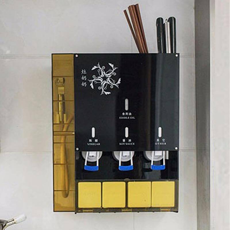Multifunctional Seasoning Organizer with Oil Pump - Image 3