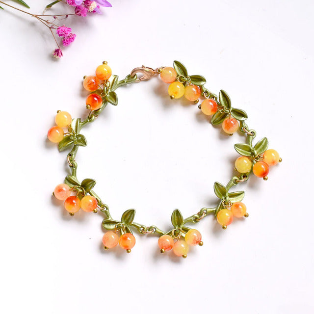 Retro Orchid Flower Bracelet - Image 7