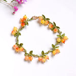 Retro Orchid Flower Bracelet