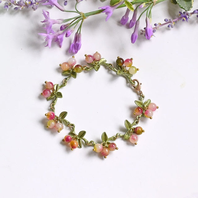 Retro Orchid Flower Bracelet