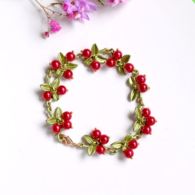 Retro Orchid Flower Bracelet