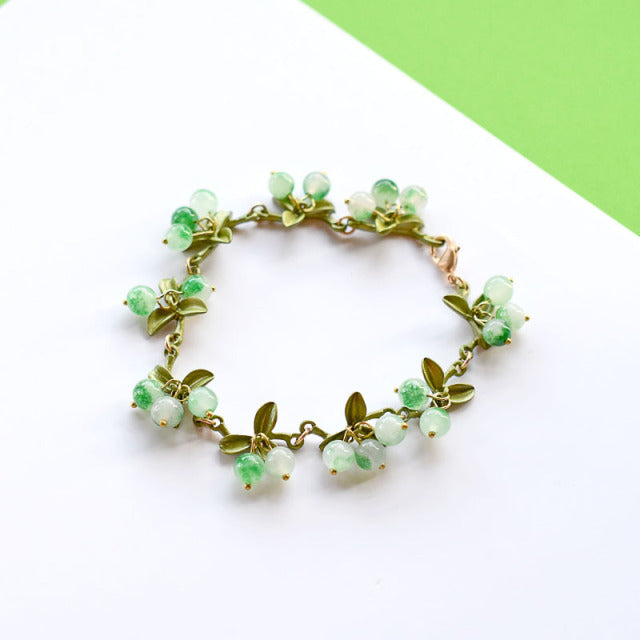 Retro Orchid Flower Bracelet