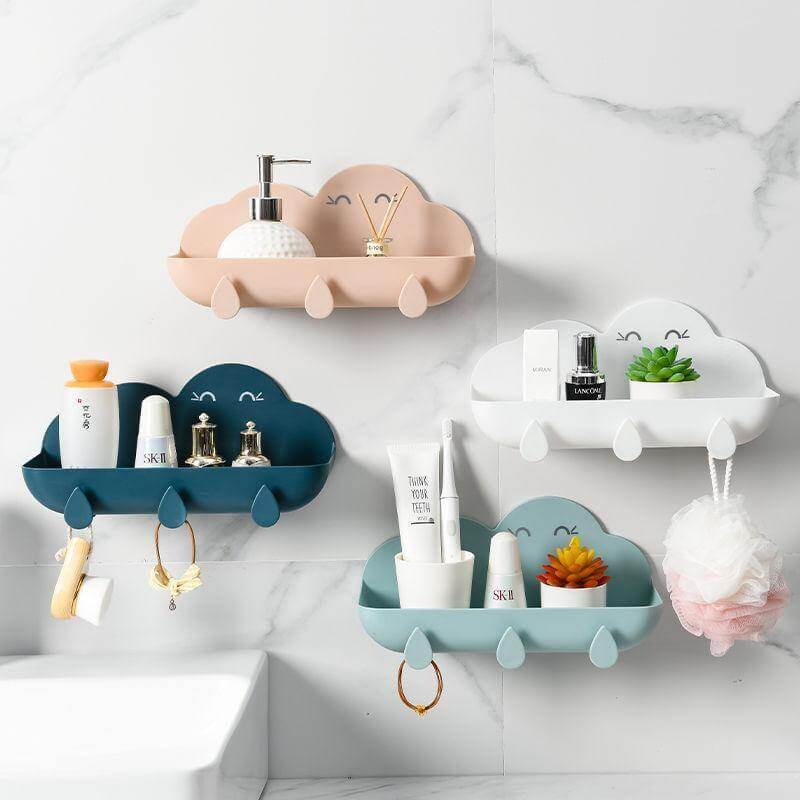 Cloud Cosmetic Bathroom Punch-Free Storage Organizer - Image 0