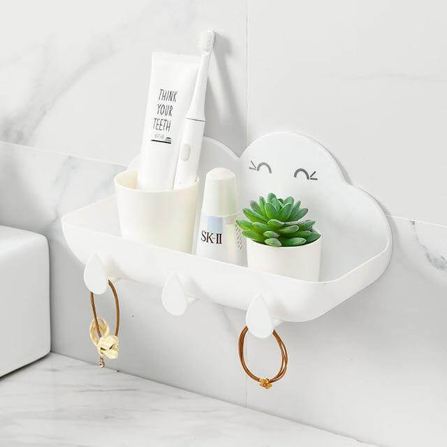 Cloud Cosmetic Bathroom Punch-Free Storage Organizer - Image 1