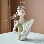 Butterfly Girl Resin Modern Vase