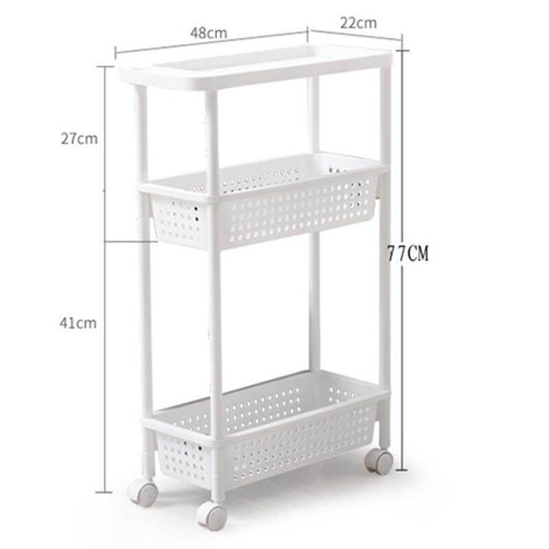 Space-Saving Movable Slim Kitchen Storage Rack