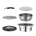 Portable Korean Style Stainless Steel Charcoal Camping Grill - MaviGadget