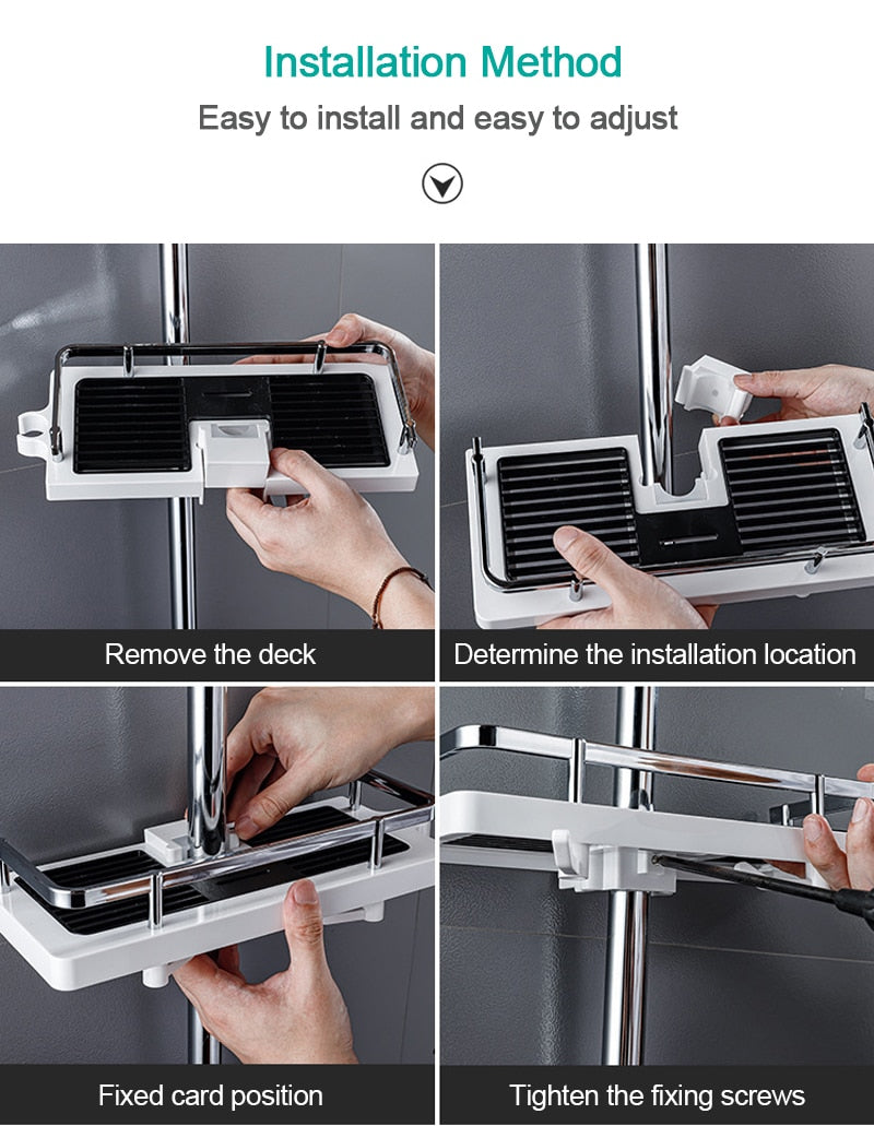 Detachable Elegant Shower Shelf Rack - Image 8