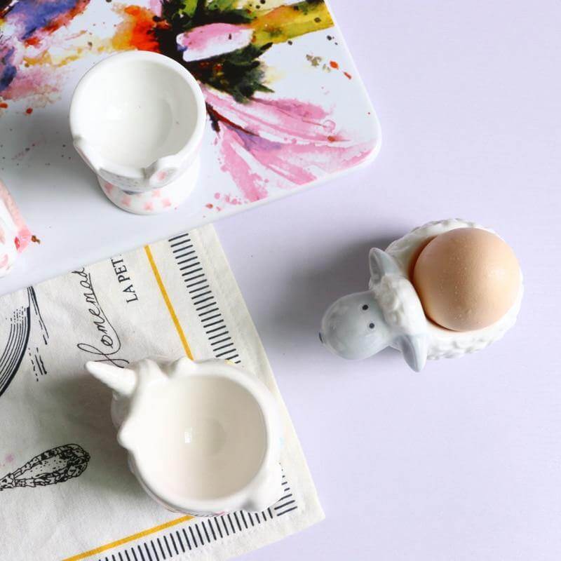 2Pcs Cute Animal Ceramic Breakfast Egg Holder - Image 12