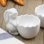 2Pcs Cute Animal Ceramic Breakfast Egg Holder