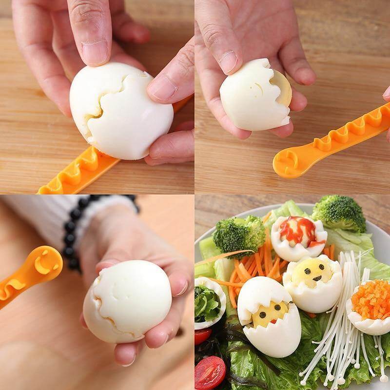 6pcs Smiley Face Cute Egg Cutter