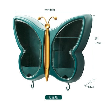 Wall-Mounted Butterfly Bathroom Makeup Organizer - Image 5