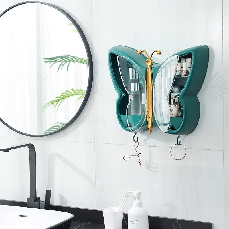 Wall-Mounted Butterfly Bathroom Makeup Organizer - Image 11
