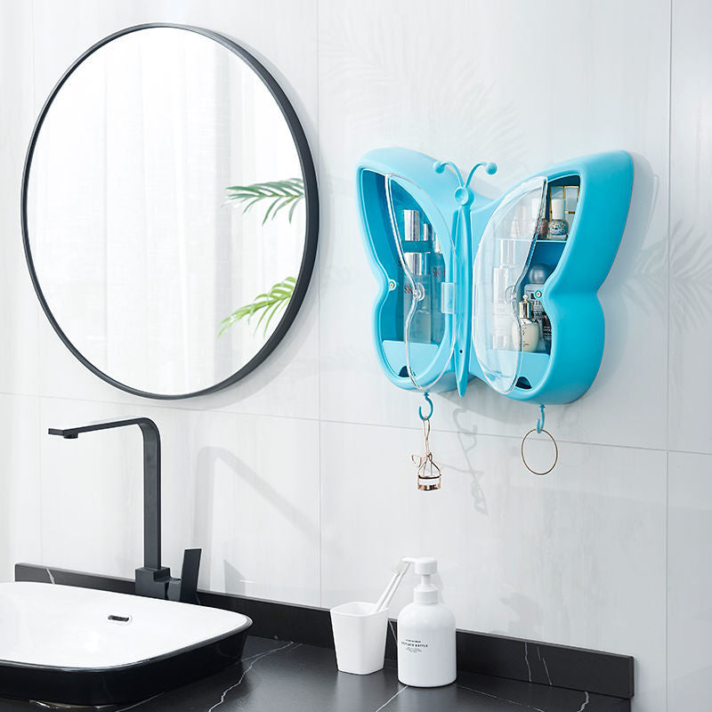 Wall-Mounted Butterfly Bathroom Makeup Organizer - Image 1