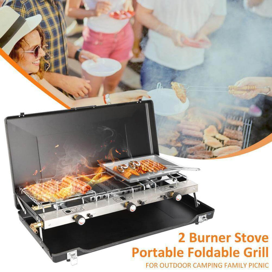 Portable 2 Burner Stove Grill - Image 13