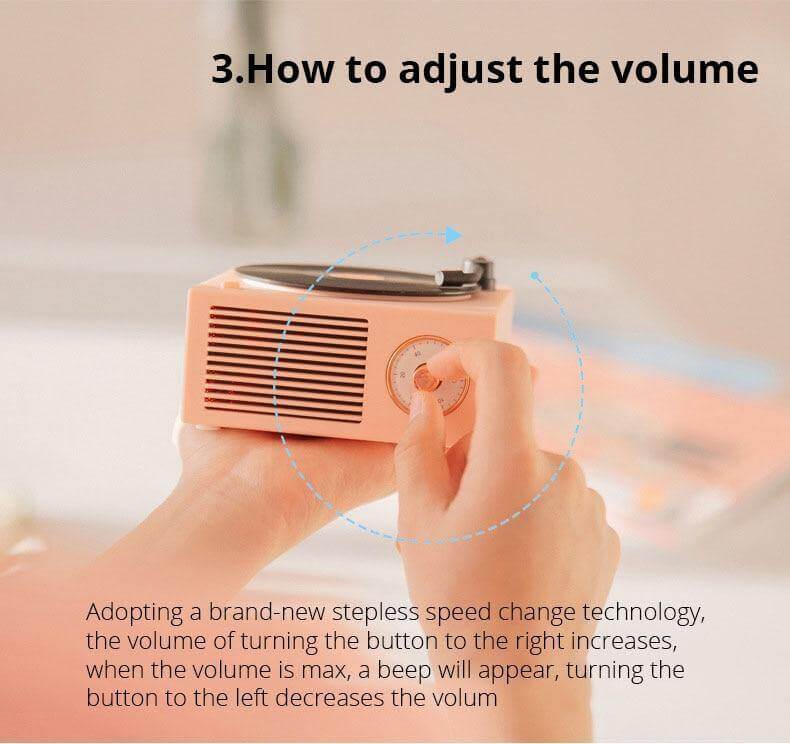 Pastel Vintage Bluetooth Stereo Speaker