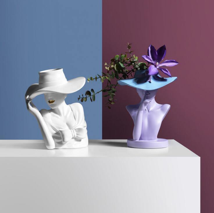 Pretty Woman Figure Flower Pot - Image 1