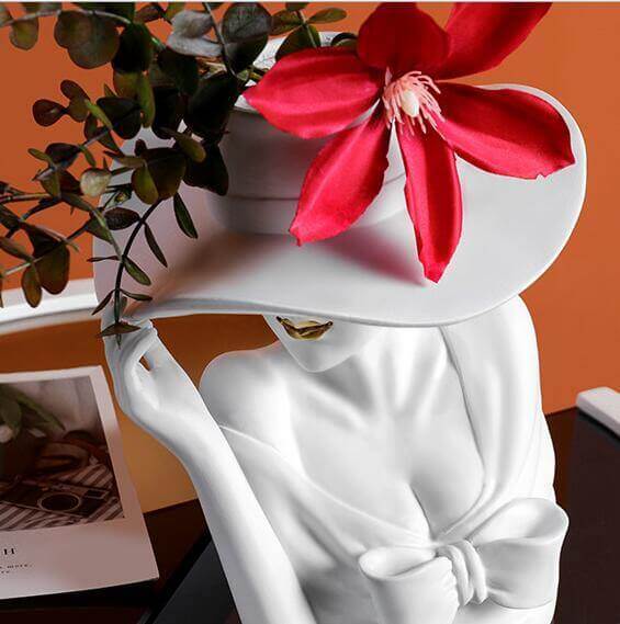 Pretty Woman Figure Flower Pot