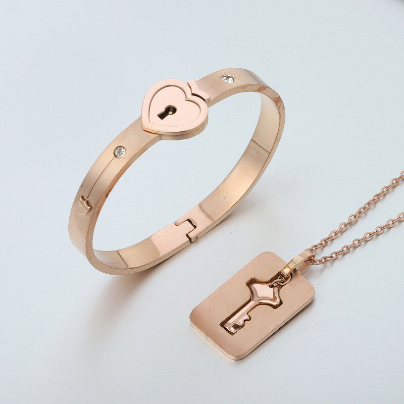 Couple Love Heart Lock Bracelet - Image 0