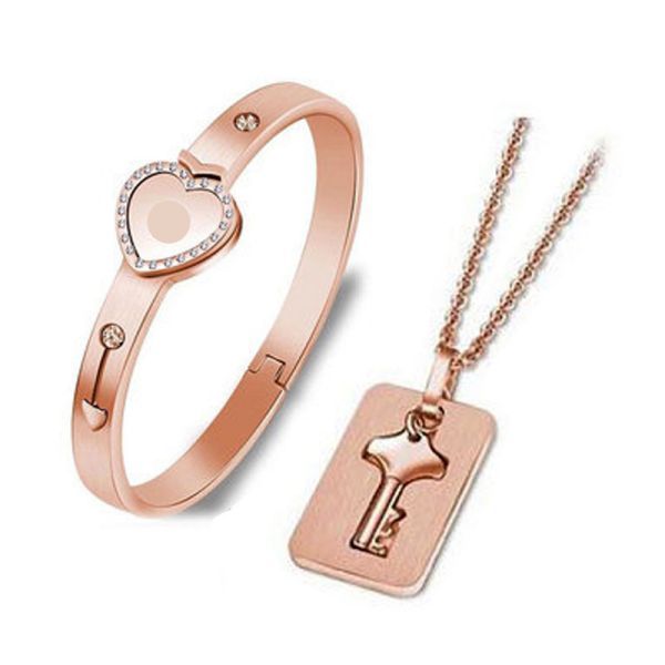Couple Love Heart Lock Bracelet - Image 17