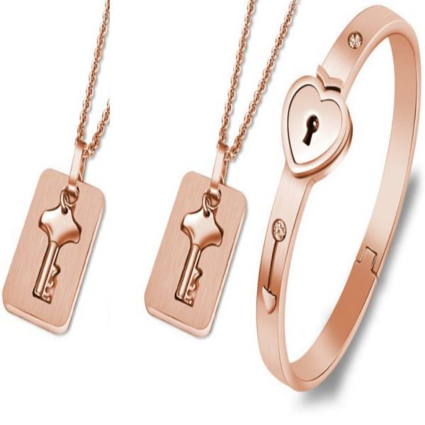 Couple Love Heart Lock Bracelet - Image 4