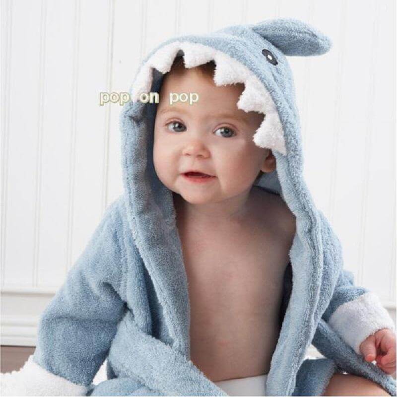 Blue Shark Baby Bath Towel - Image 0