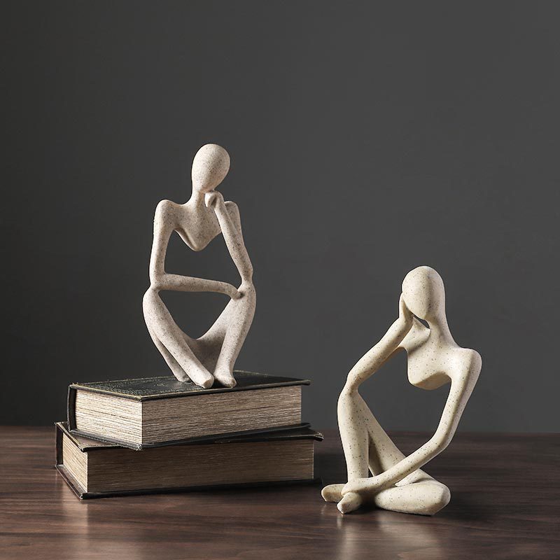 Nordic Abstract Unique Thinker Figurine Home Decor - Image 0