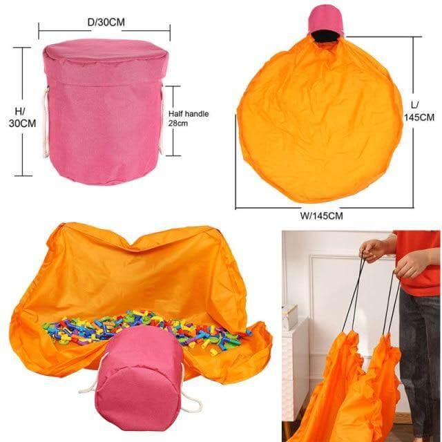 Portable Toy Easy Clean-up Storage Organizer Bag - Image 5