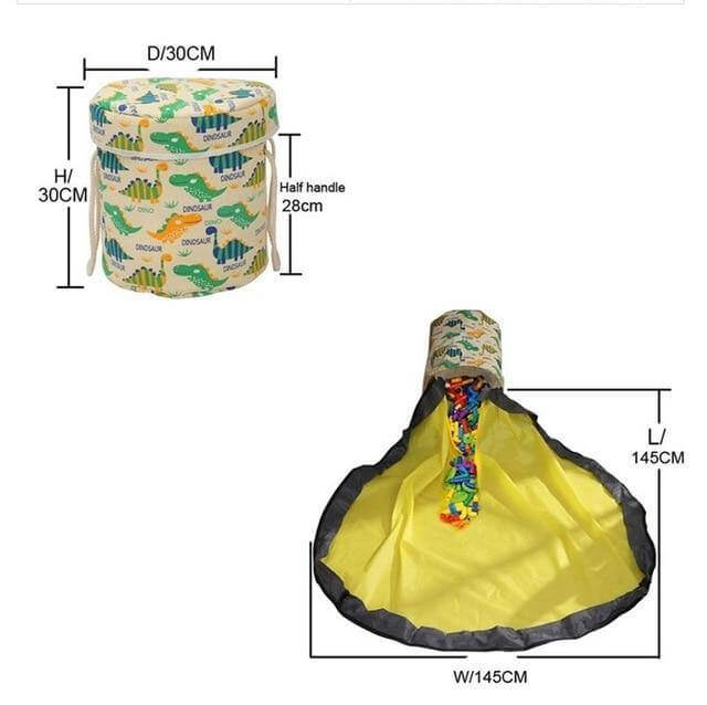 Portable Toy Easy Clean-up Storage Organizer Bag - Image 16