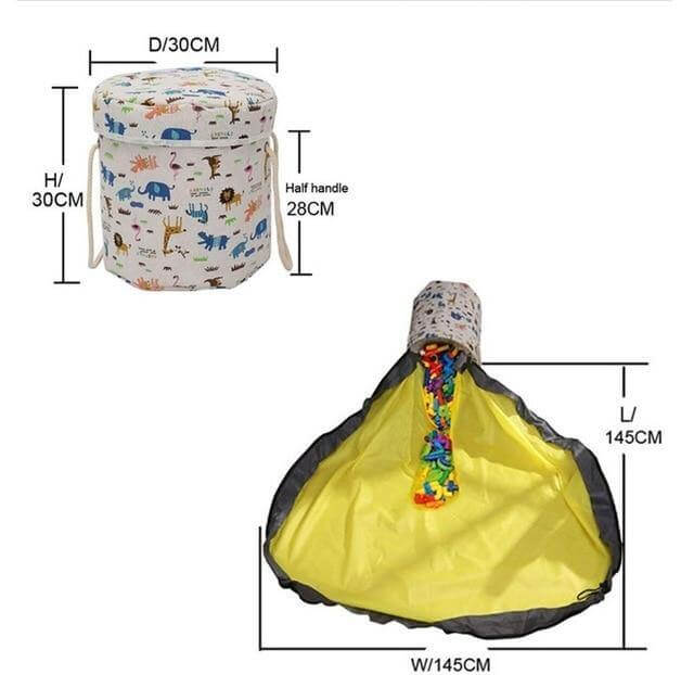 Portable Toy Easy Clean-up Storage Organizer Bag - Image 9