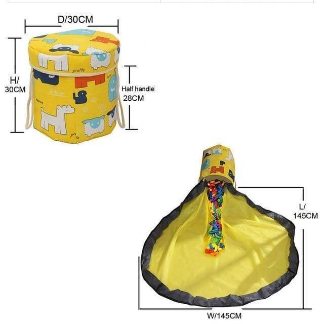 Portable Toy Easy Clean-up Storage Organizer Bag - Image 12