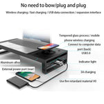 Multifunctional Wireless Charging Desktop Monitor Stand - MaviGadget