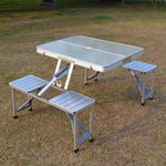 4pcs Portable Outdoor Folding Tables and Chairs One