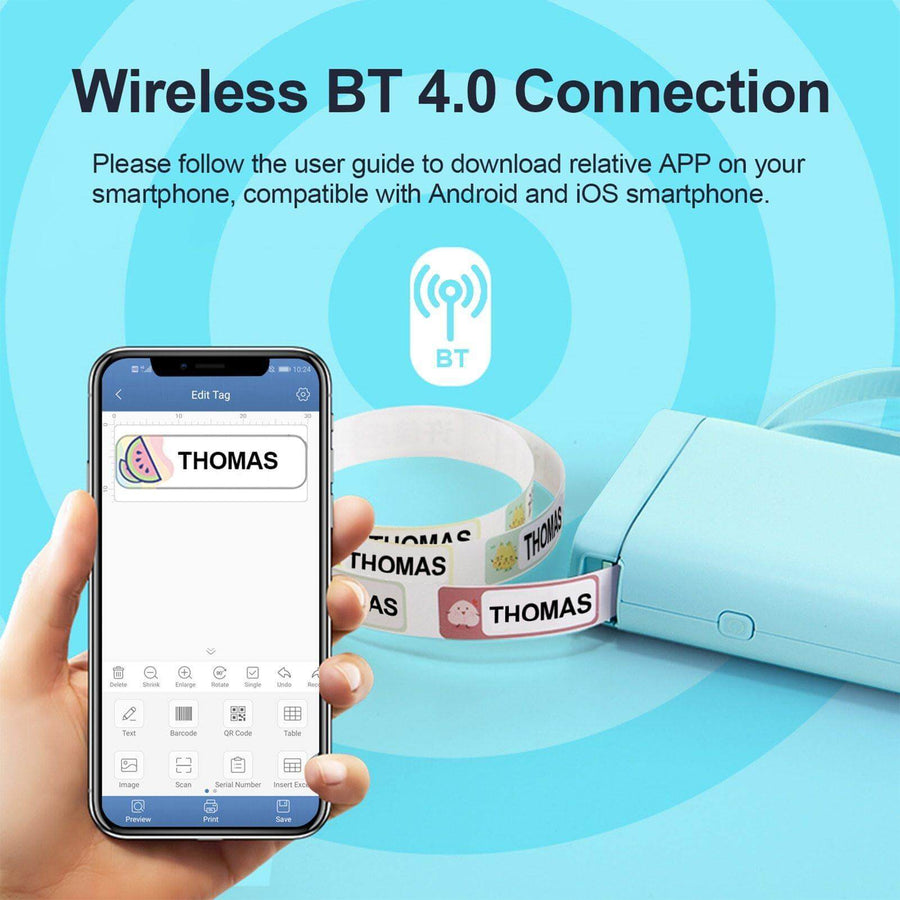 Portable Mini Wireless Label Pocket Printer - Image 10