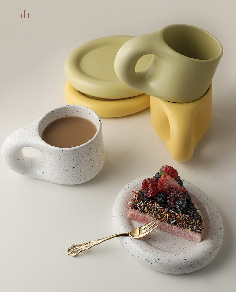 Nordic Ceramic Handle Handmade Mug - Image 4