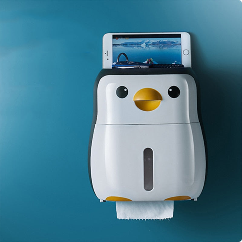 Penguin Bathroom Storage Box Toilet Paper Holder