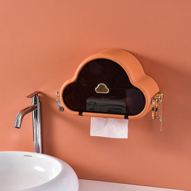 Punch-Free Wall Mounted Waterproof Toilet Paper Holder