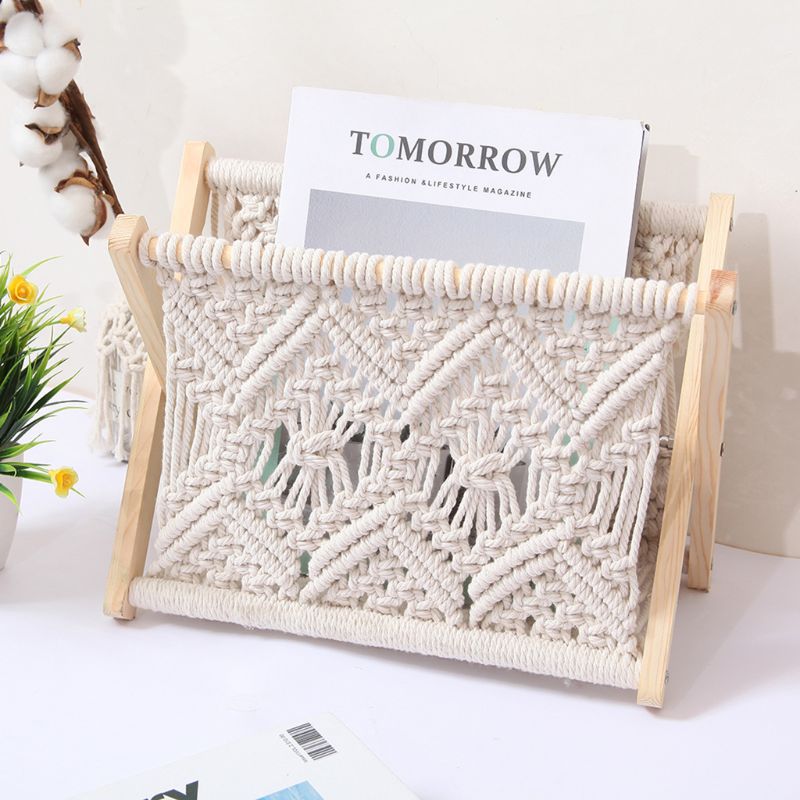 Nordic Cotton Foldable Magazine Holder - Image 0