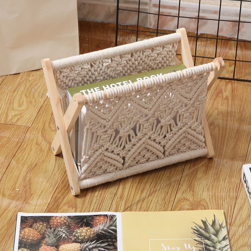 Nordic Cotton Foldable Magazine Holder - Image 1