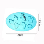 Earth Continents Silicone Ice Tray Mold