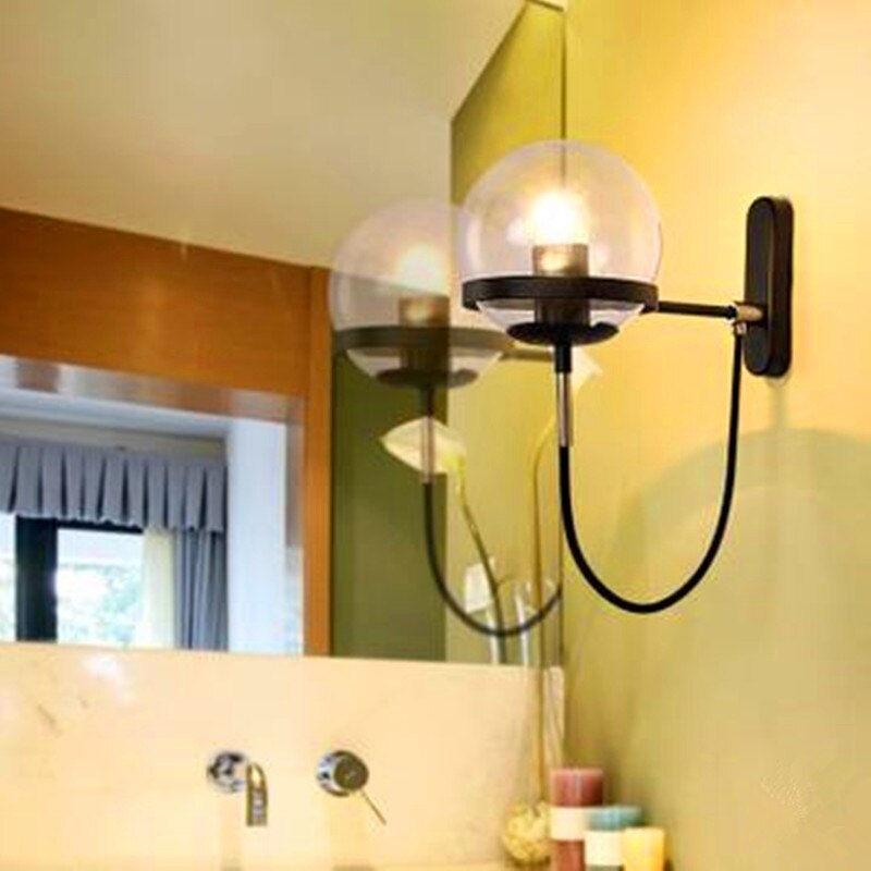 Elegant Retro Wall Glass Ball Lamp - Image 3