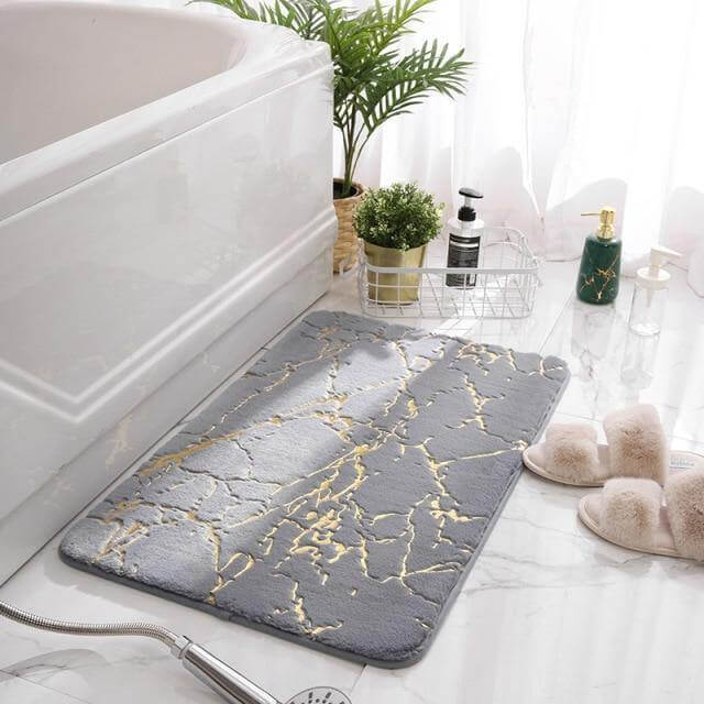 Soft Modern Non-Slip Soft Absorbent Bathroom Fluffy Mat - Image 1