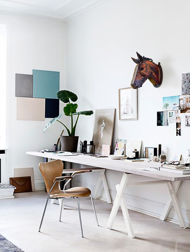 3D Wooden Craft Horse Hanging Wall Decor - Image 1