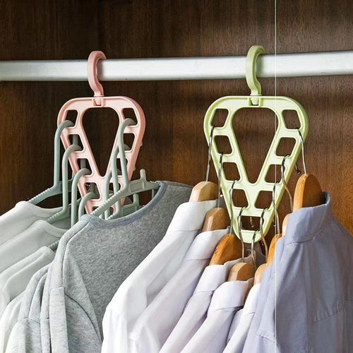 3pcs 9-Hole Magic Clothes Hanger Closet Organizer - Image 0