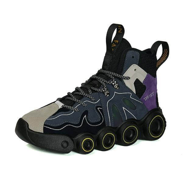 Roller Skate Shape Comfy Men Running Shoes - Image 4